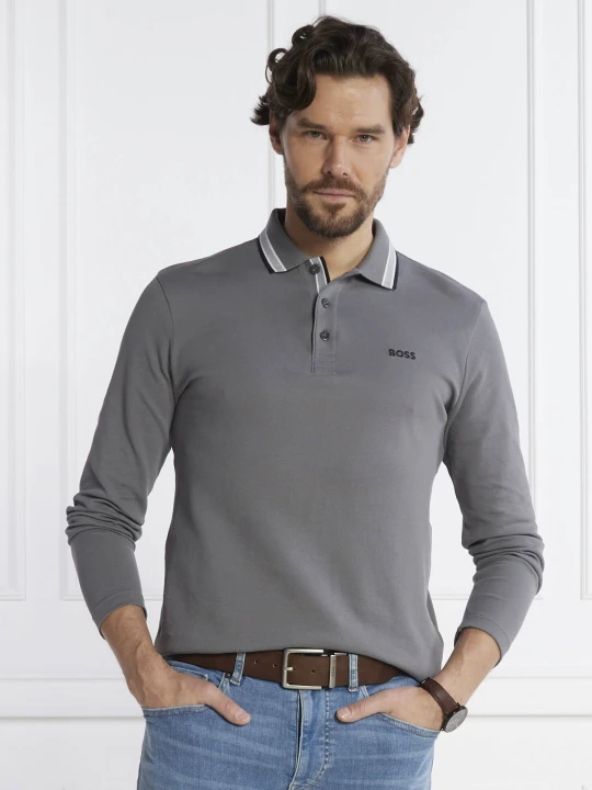 Zdjęcie produktu BOSS GREEN Polo Plisy | Regular Fit szary
