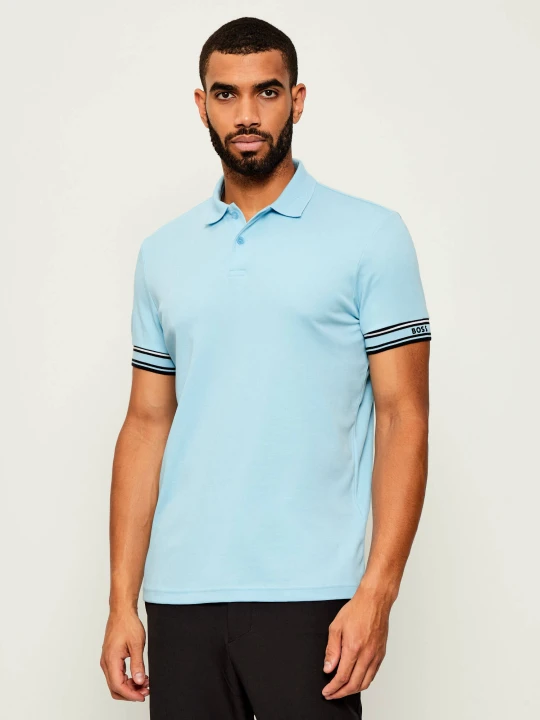 Zdjęcie produktu BOSS GREEN Polo Zone | Slim Fit błękitny