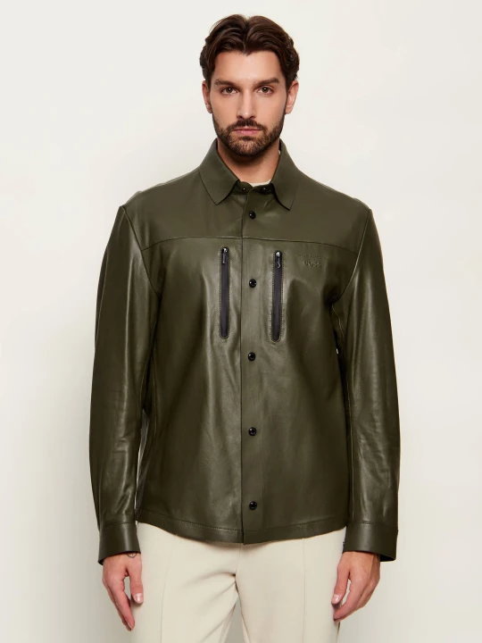 Zdjęcie produktu BOSS GREEN Skórzana kurtka LH_PS Spirit70 ST | BOSS X PORSCHE | Regular Fit