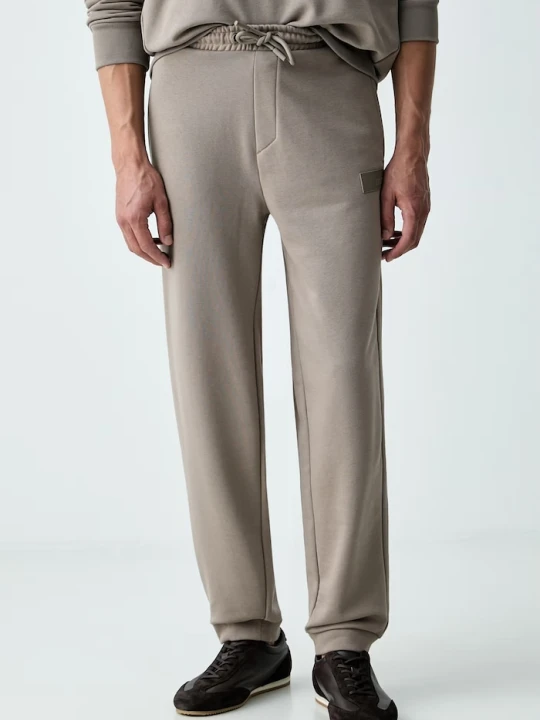 Zdjęcie produktu BOSS Green spodnie dresowe męskie z bawełną JT_Long Pants beżowy