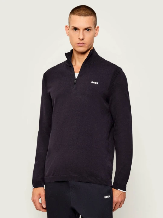 Zdjęcie produktu BOSS GREEN Sweter K_Ever-X QZ | Regular Fit granatowy