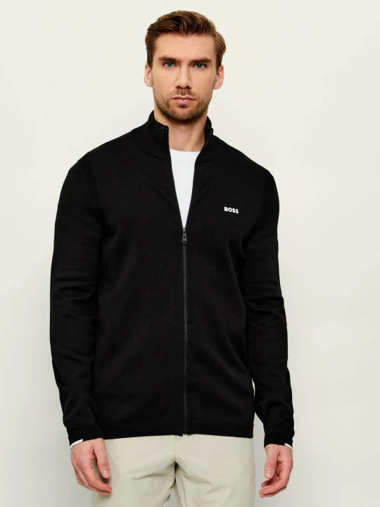 Zdjęcie produktu BOSS GREEN Sweter KN_Ever-X FZ | Regular Fit czarny