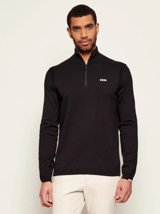 Zdjęcie produktu BOSS GREEN Sweter KN_Ever-X QZ | Regular Fit czarny