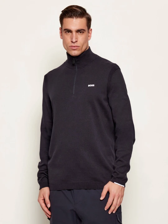Zdjęcie produktu BOSS GREEN Sweter KN_Ever-X QZ | Regular Fit grafitowy