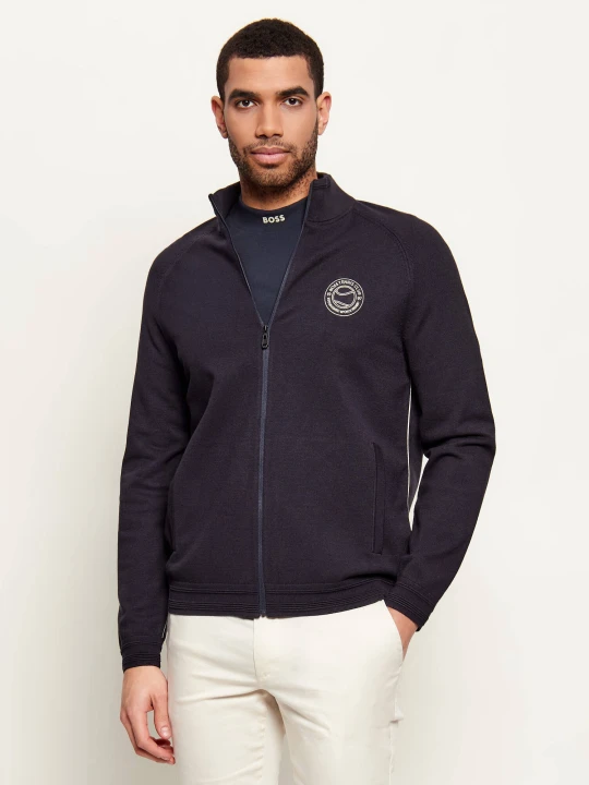 Zdjęcie produktu BOSS GREEN Sweter KN_Join FZ | Regular Fit granatowy