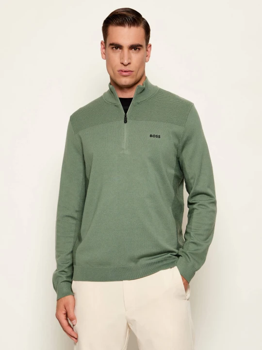 Zdjęcie produktu BOSS GREEN Sweter KN_Momentum-X QZ | Regular Fit | z dodatkiem wełny