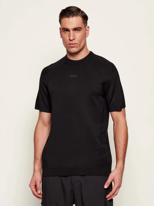 Zdjęcie produktu BOSS GREEN Sweter KN_Tour Seamless T | Regular Fit | z dodatkiem wełny czarny