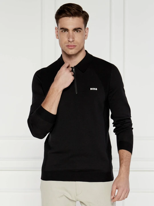 Zdjęcie produktu BOSS GREEN Sweter MOMENTUM_LITE_PL24 | Regular Fit czarny