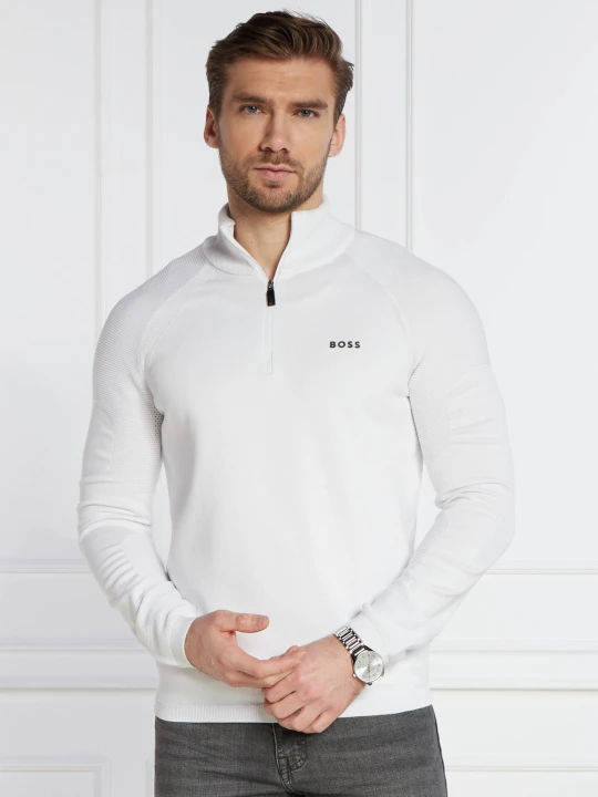 Zdjęcie produktu BOSS GREEN Sweter Perform-X_QZ | Regular Fit biały