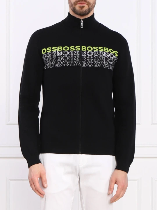 Zdjęcie produktu BOSS GREEN Sweter Zightek | Regular Fit | z dodatkiem wełny czarny