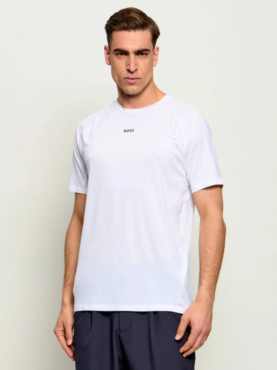 Zdjęcie produktu BOSS GREEN T-shirt Active 1 | Slim Fit | stretch biały