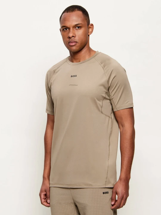 Zdjęcie produktu BOSS GREEN T-shirt Active 1 | Slim Fit | stretch beżowy