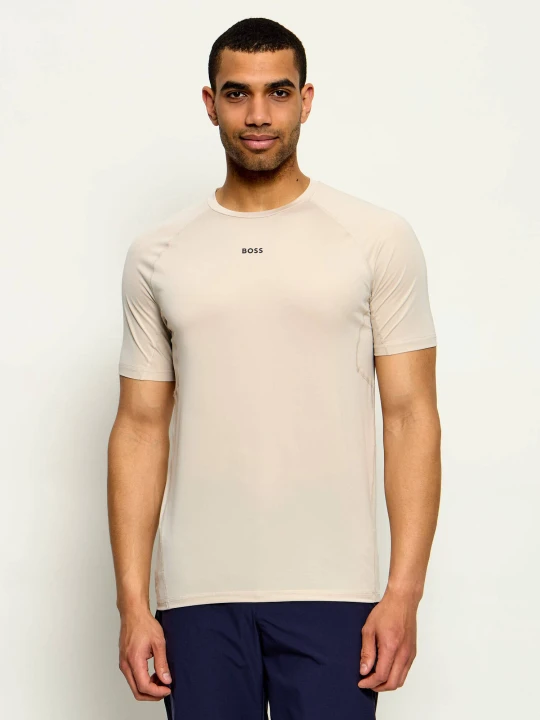 Zdjęcie produktu BOSS GREEN T-shirt Active 1 | Slim Fit | stretch beżowy