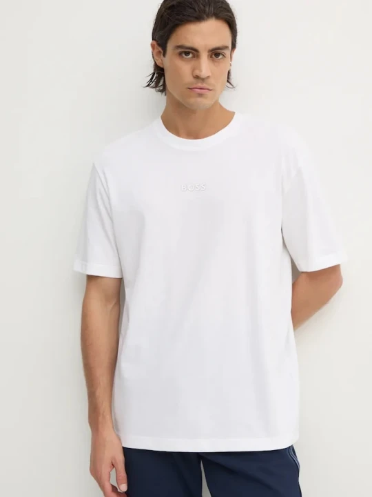 Zdjęcie produktu BOSS Green T-shirt męski bawełniany Tee 10 beżowy