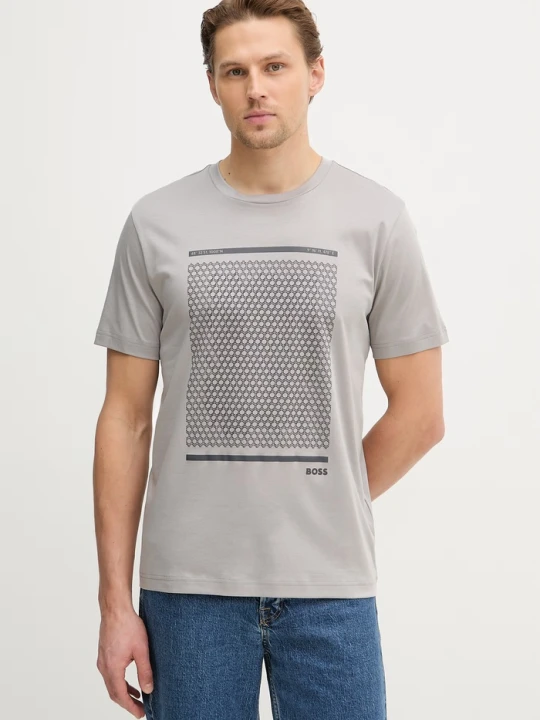 Zdjęcie produktu BOSS Green t-shirt bawełniany TS_Tour Print szary