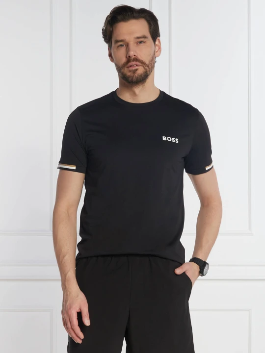 Zdjęcie produktu BOSS GREEN T-shirt boss x matteo berrettini | Slim Fit | stretch czarny
