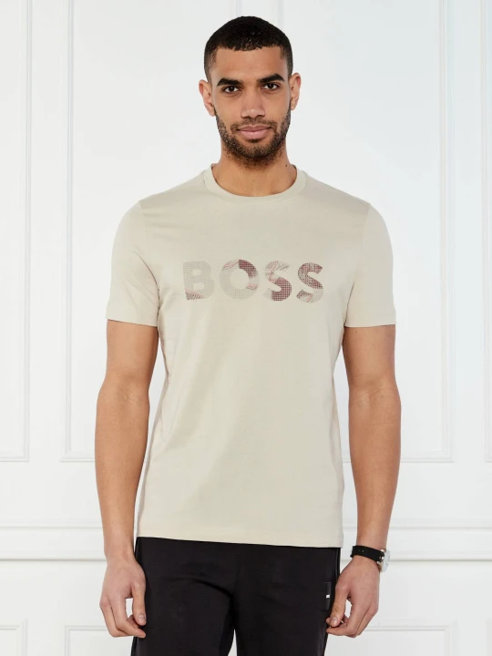 Zdjęcie produktu BOSS GREEN T-shirt Glamping | Regular Fit beżowy
