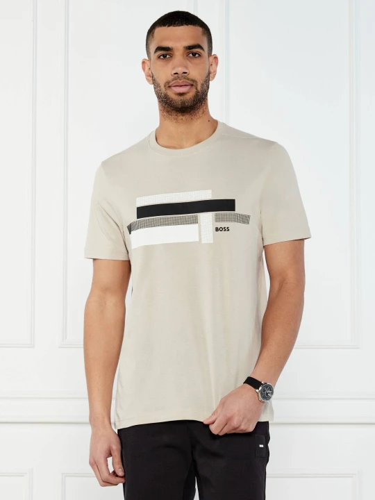 Zdjęcie produktu BOSS GREEN T-shirt Glamping | Relaxed fit beżowy