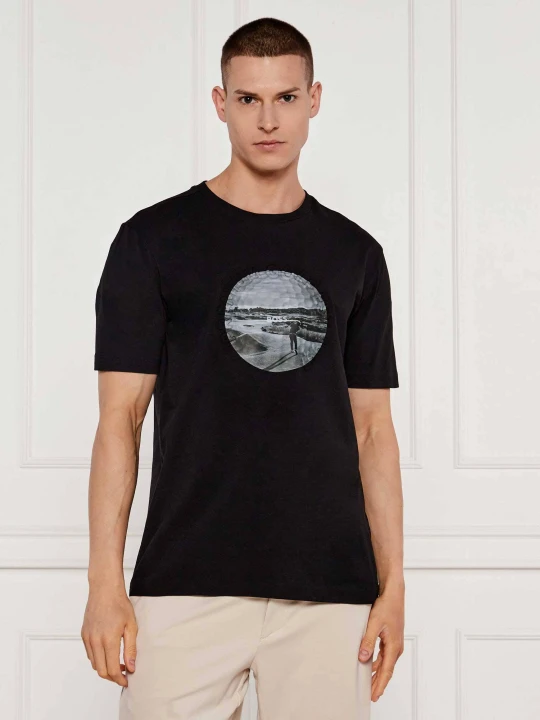 Zdjęcie produktu BOSS GREEN T-shirt Graphic Heritage | Regular Fit | stretch czarny