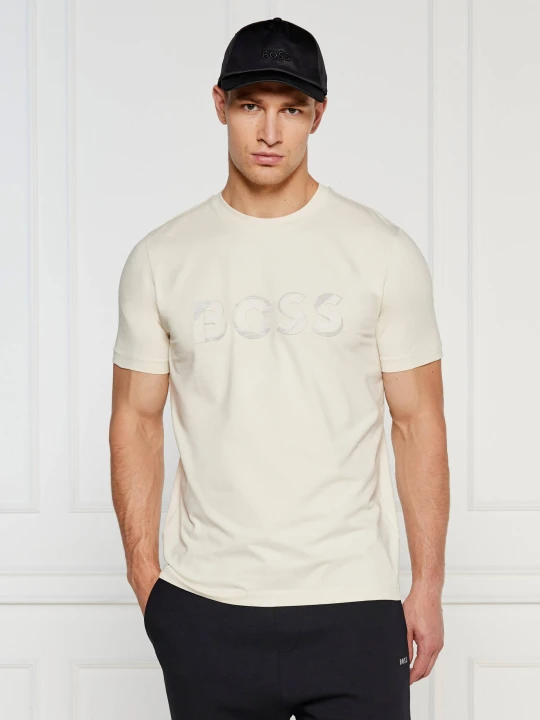Zdjęcie produktu BOSS GREEN T-shirt Jagged | Relaxed fit | stretch ecru