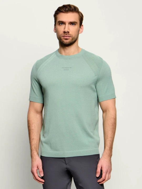 Zdjęcie produktu BOSS GREEN T-shirt KN_PS Spirit70 TS | BOSS X Porsche | Regular Fit | z dodatkiem jedwabiu