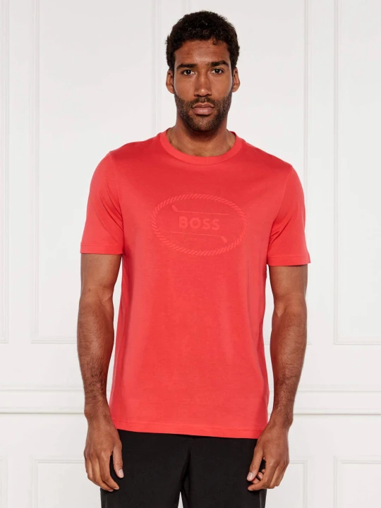 Zdjęcie produktu BOSS GREEN T-shirt Logo Heritage | Regular Fit malinowy