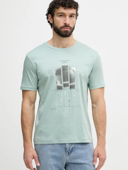 Zdjęcie produktu BOSS Green t-shirt męski bawełniany BOSS X PORSCHE