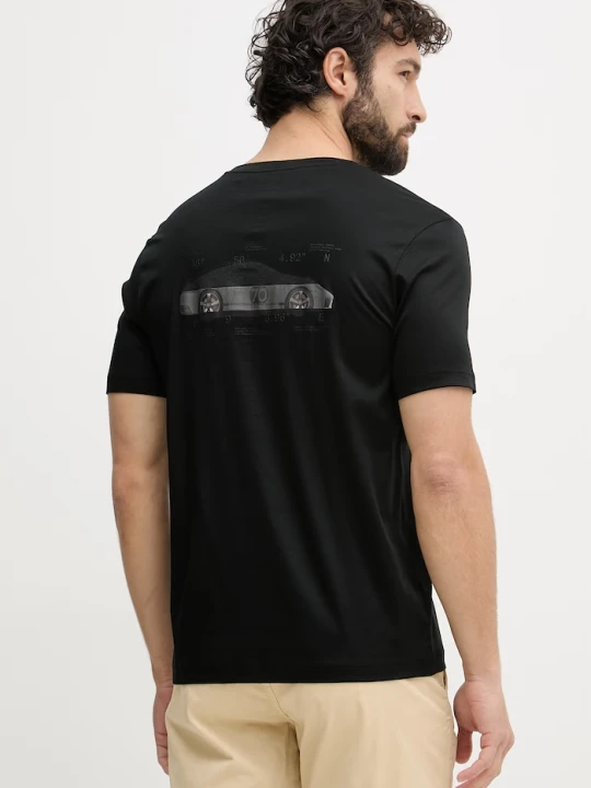 Zdjęcie produktu BOSS Green T-shirt męski bawełniany BOSS X PORSCHE czarny