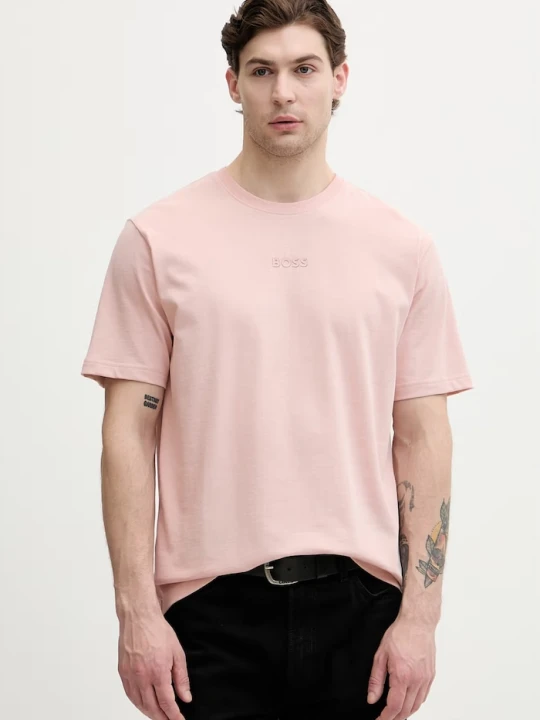 Zdjęcie produktu BOSS Green T-shirt męski bawełniany Tee 10 różowy