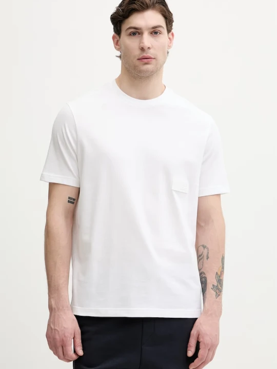 Zdjęcie produktu BOSS Green T-shirt męski bawełniany TS_Structure biały