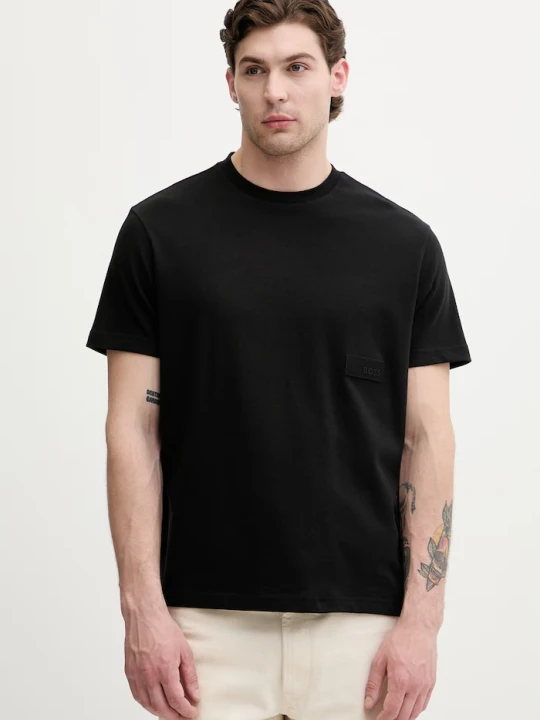 Zdjęcie produktu BOSS Green T-shirt męski bawełniany TS_Structure czarny