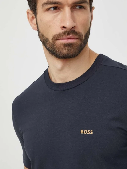 Zdjęcie produktu BOSS Green T-shirt męski bawełniany z elastanem Tee niebieski