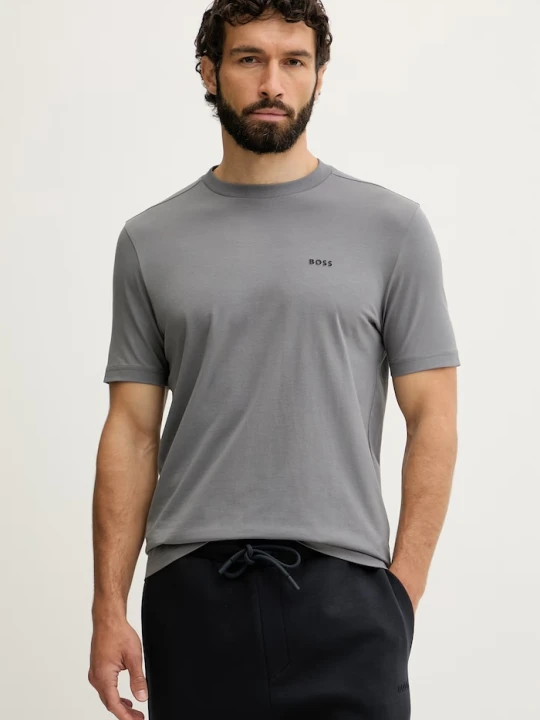 Zdjęcie produktu BOSS Green T-shirt męski bawełniany z elastanem Tee szary