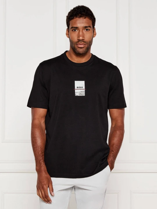 Zdjęcie produktu BOSS GREEN T-shirt Photoprint | Relaxed fit | stretch czarny