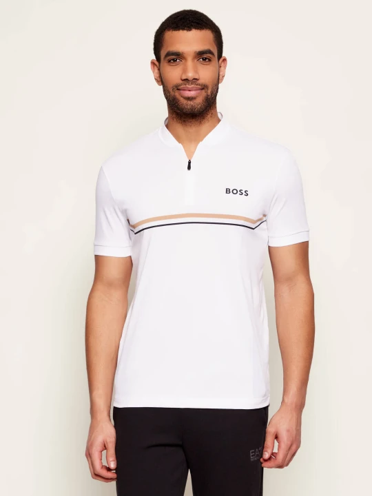 Zdjęcie produktu BOSS GREEN T-shirt PL_TOC Spin | Slim Fit biały