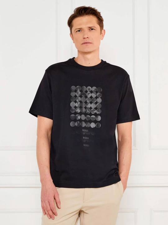 Zdjęcie produktu BOSS GREEN T-shirt Print Striped C | Relaxed fit czarny