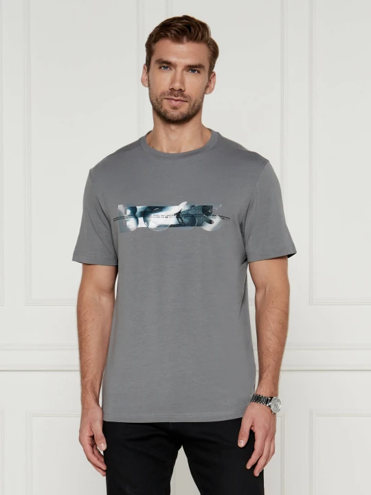 Zdjęcie produktu BOSS GREEN T-shirt | Regular Fit | stretch szary