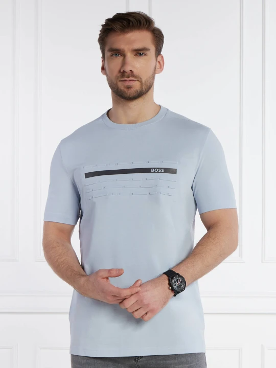 Zdjęcie produktu BOSS GREEN T-shirt Tee 4 | Regular Fit | stretch błękitny