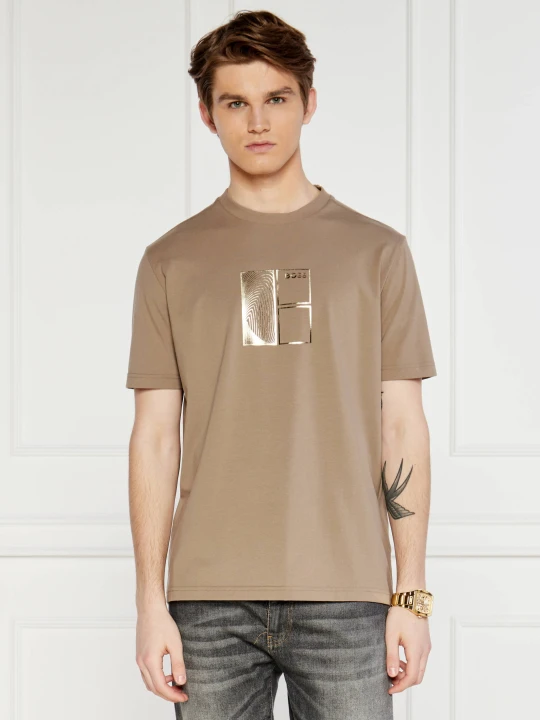 Zdjęcie produktu BOSS GREEN T-shirt Tee 5 | Regular Fit | stretch brązowy