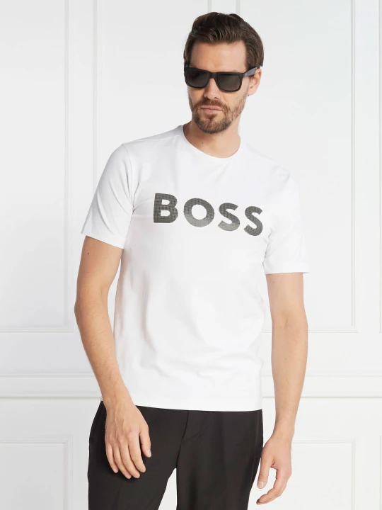 Zdjęcie produktu BOSS GREEN T-shirt Tee 8 | Slim Fit | stretch biały