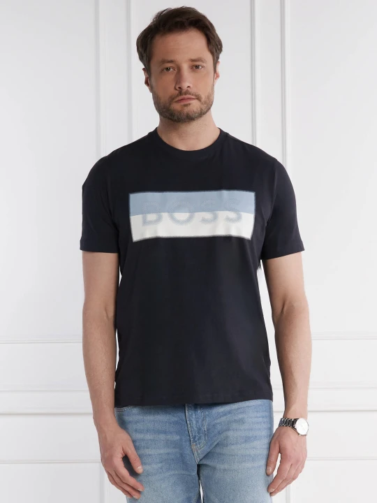 Zdjęcie produktu BOSS GREEN T-shirt tee-9 | Regular Fit | stretch granatowy
