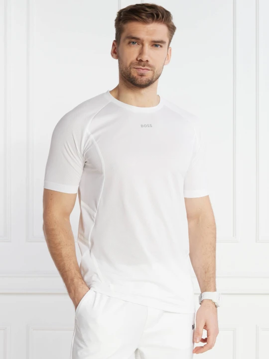Zdjęcie produktu BOSS GREEN T-shirt Tee Active 1 | Slim Fit | stretch biały