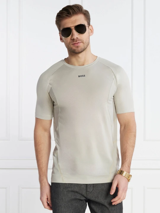 Zdjęcie produktu BOSS GREEN T-shirt Tee Active 1 | Slim Fit | stretch beżowy