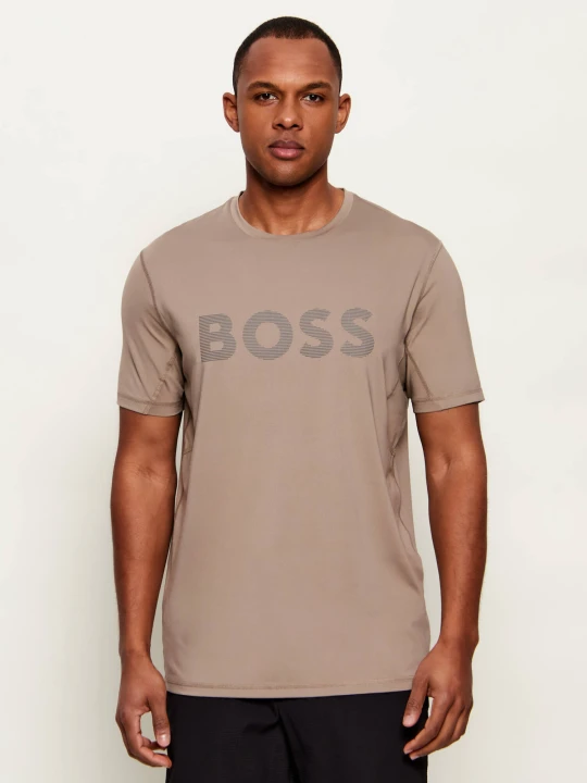 Zdjęcie produktu BOSS GREEN T-shirt Tee Active | Slim Fit | stretch beżowy