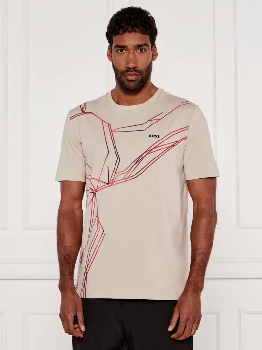 Zdjęcie produktu BOSS GREEN T-shirt Tee Beetle | Regular Fit | stretch beżowy