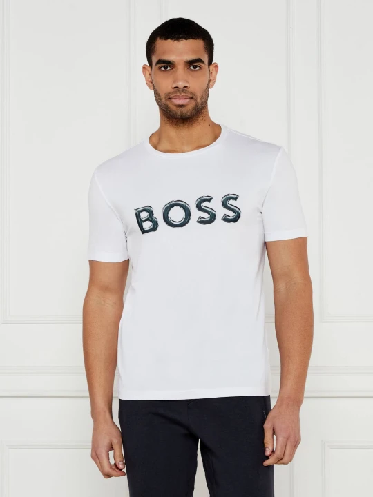 Zdjęcie produktu BOSS GREEN T-shirt Tee Logo | Regular Fit | stretch biały