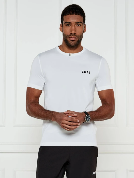 Zdjęcie produktu BOSS GREEN T-shirt Tee MB | Slim Fit | stretch biały