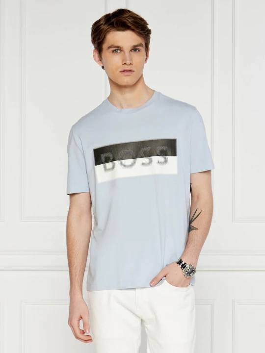 Zdjęcie produktu BOSS GREEN T-shirt Tee | Regular Fit błękitny