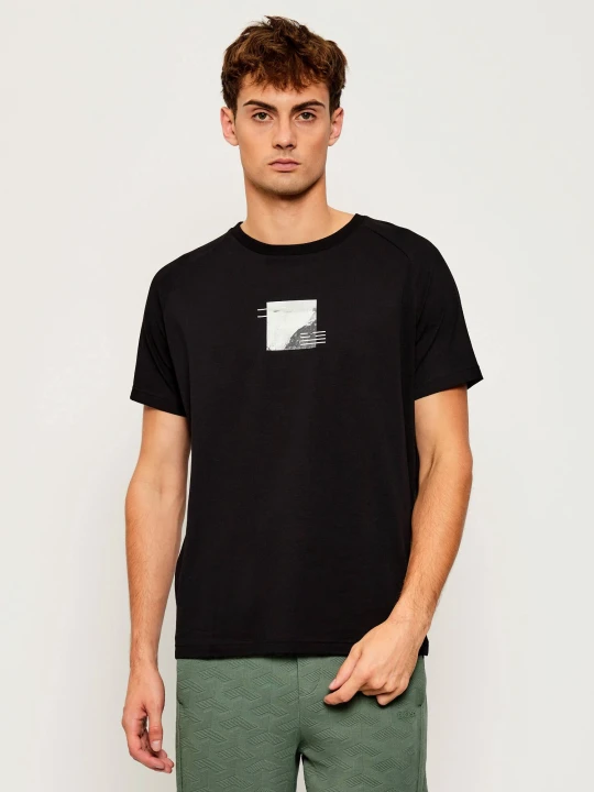 Zdjęcie produktu BOSS GREEN T-shirt Tee Stripe Zone | Relaxed fit | stretch czarny