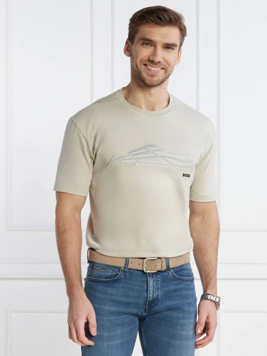 Zdjęcie produktu BOSS GREEN T-shirt Tee Titanium | Regular Fit beżowy
